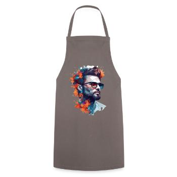 Urban Man Style - Kochschürze - Grau - Vorne - AI Model Male 185 dark (185cm)
