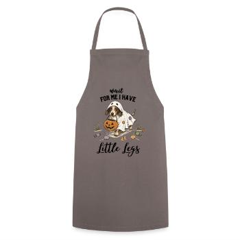 Dachshund Ghost Halloween Trick or Treat - Cooking Apron - grey - Front - AI Model Male 185 dark (185cm)