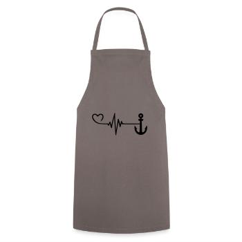 Cœur d’ancrage Pulse - Tablier de cuisine - gris - Devant - AI Model Male 185 dark (185cm)