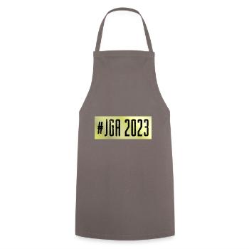Jga 2023 Junggesellenabschied - Kochschürze - Grau - Vorne - AI Model Male 185 dark (185cm)