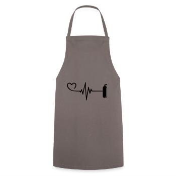 Sauerstoff Tauchen puls herz - Kochschürze - Grau - Vorne - AI Model Male 185 dark (185cm)