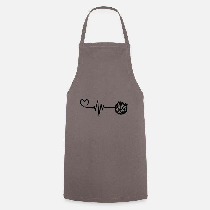Darts Symbol Heart Pulse Heartbeat - Cooking Apron - grey