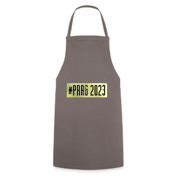 Prag 2023 - Kochschürze - Grau - Vorne - AI Model Male 185 dark (185cm)