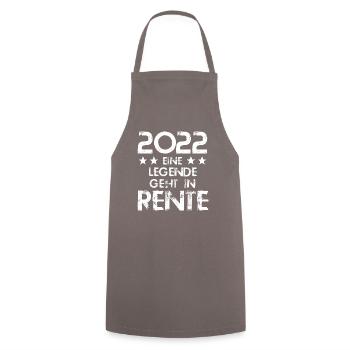 2022 eine Legende geht in Rente - Kochschürze - Grau - Vorne - AI Model Male 185 dark (185cm)