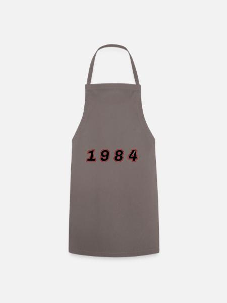 1984 Jahr Zahl - Kochschürze - Grau