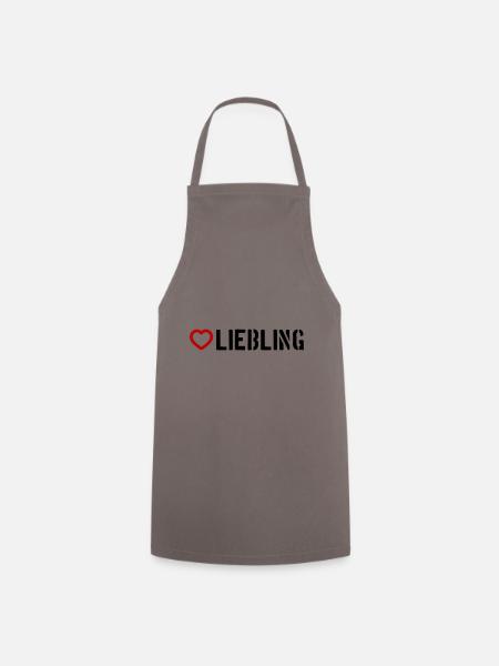 Liebling Herz - Kochschürze - Grau