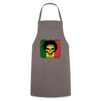 Reggae Jamaika Totenkopf Geschenk - Kochschürze - Grau - Vorne - AI Model Male 185 dark (185cm)