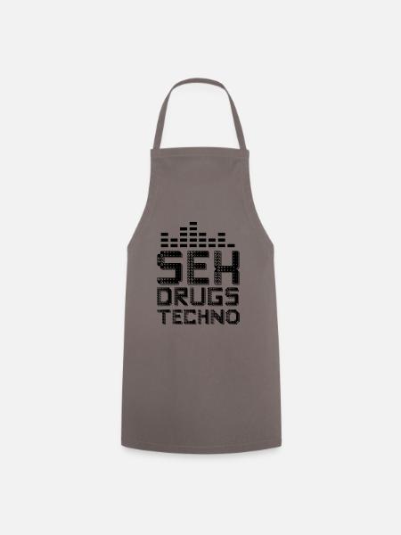 sex drogen Techno - Kochschürze - Grau