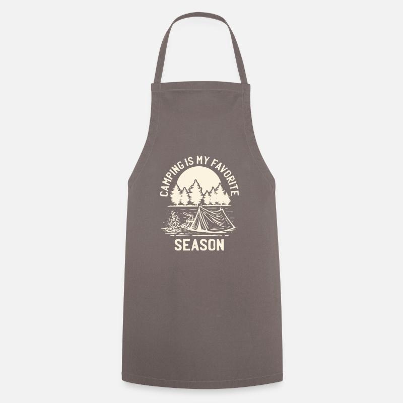 Camping Camping Campsite Camping - Cooking Apron - grey