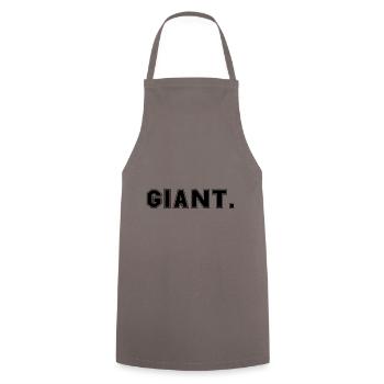 Giant, groß, big, Goliath, Mega, Held, hero, comic - Kochschürze - Grau - Vorne - AI Model Male 185 dark (185cm)