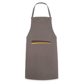 Deutschland Fahne Linie - Kochschürze - Grau - Vorne - AI Model Male 185 dark (185cm)