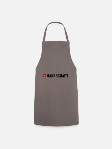 Mannschaft Herz - Kochschürze - Grau