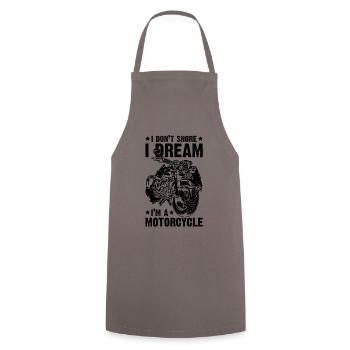Moto motard moto - Tablier de cuisine - gris - Devant - AI Model Male 185 dark (185cm)