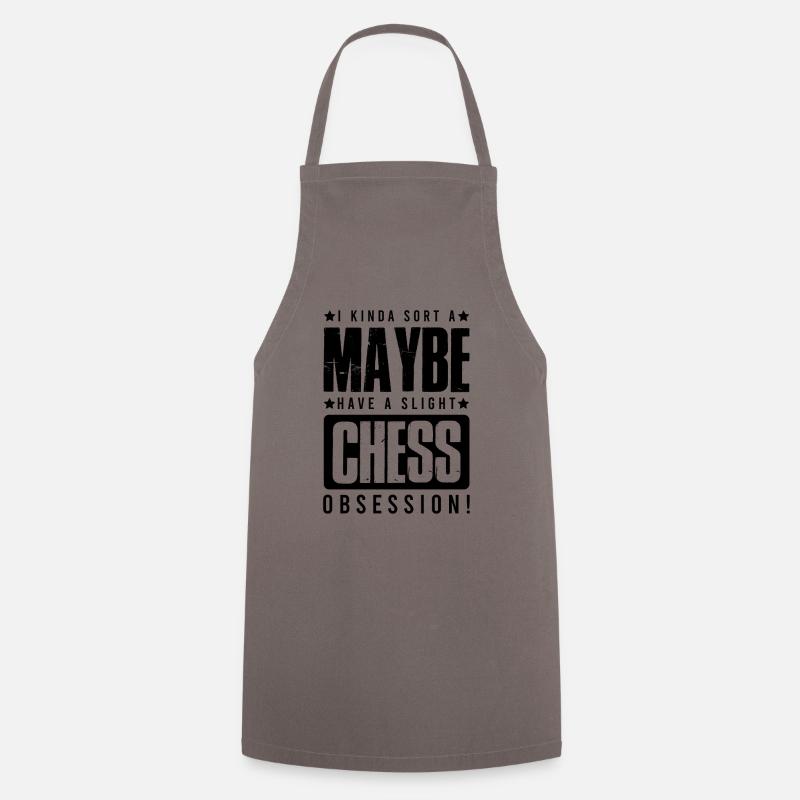 Jeu d’échecs - Tablier de cuisine - gris