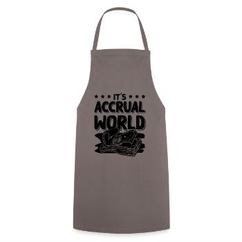accountant accountant - Cooking Apron - grey - Front - AI Model Male 185 dark (185cm)