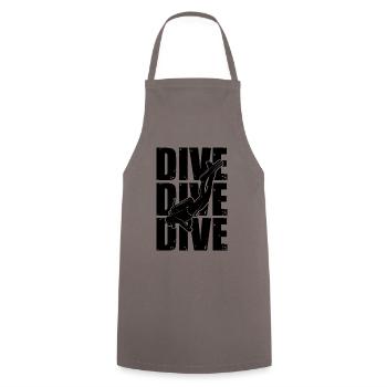 diving divers - Cooking Apron - grey - Front - AI Model Male 185 dark (185cm)