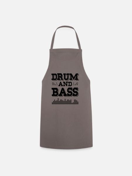 drum and bass spruch - Kochschürze - Grau