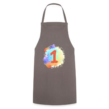 1 number of blobs - Cooking Apron - grey - Front - AI Model Male 185 dark (185cm)