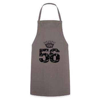 56 Number crown - Cooking Apron - grey - Front - AI Model Male 185 dark (185cm)