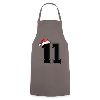 11 Numéro Noël - Tablier de cuisine - gris - Devant - AI Model Male 185 dark (185cm)