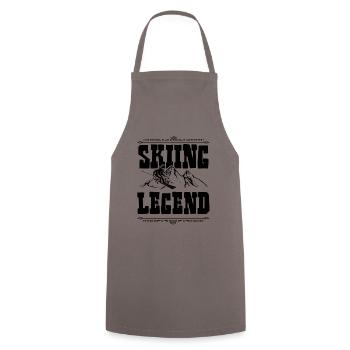 Légende du ski - Tablier de cuisine - gris - Devant - AI Model Male 185 dark (185cm)