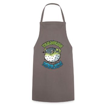 Puffer Fish Partiellement mortel Bande dessinée - Tablier de cuisine - gris - Devant - AI Model Male 185 dark (185cm)