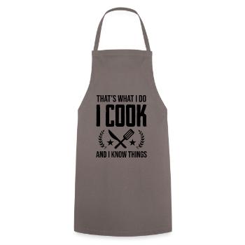 cook cook - Cooking Apron - grey - Front - AI Model Male 185 dark (185cm)