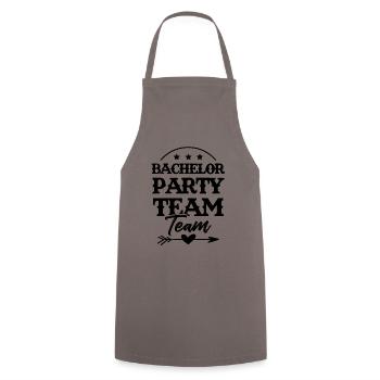 Bachelor Party Drinking Team - Kochschürze - Grau - Vorne - AI Model Male 185 dark (185cm)