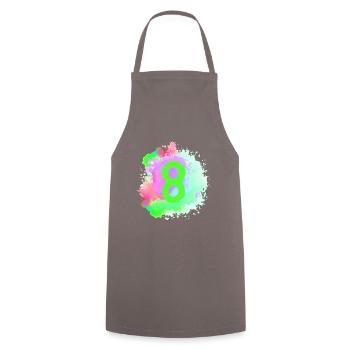 8 Nombre d’objets blob - Tablier de cuisine - gris - Devant - AI Model Male 185 dark (185cm)