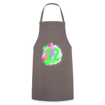 12 Nombre d’objets blob - Tablier de cuisine - gris - Devant - AI Model Male 185 dark (185cm)