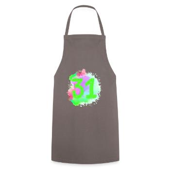 31 Nombre d’objets blob - Tablier de cuisine - gris - Devant - AI Model Male 185 dark (185cm)