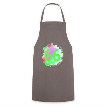 66 Number of blobs - Cooking Apron - grey - Front - AI Model Male 185 dark (185cm)