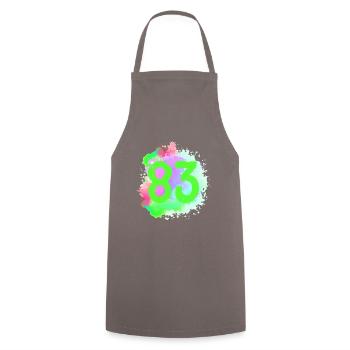 83 Number of blobs - Cooking Apron - grey - Front - AI Model Male 185 dark (185cm)