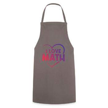 I love math - Cooking Apron - grey - Front - AI Model Male 185 dark (185cm)