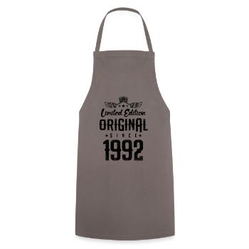 1992 limited edition - Cooking Apron - grey - Front - AI Model Male 185 dark (185cm)