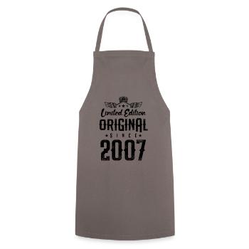 2007 limited edition - Cooking Apron - grey - Front - AI Model Male 185 dark (185cm)
