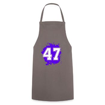 47 Nombre d’objets blob - Tablier de cuisine - gris - Devant - AI Model Male 185 dark (185cm)