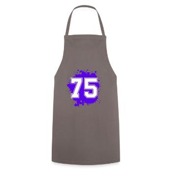 75 Number of blobs - Cooking Apron - grey - Front - AI Model Male 185 dark (185cm)