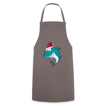 Hai Comic Weihnachten - Kochschürze - Grau - Vorne - AI Model Male 185 dark (185cm)