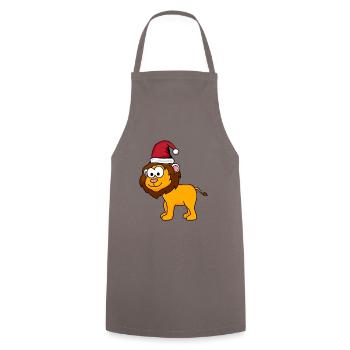 Léo Comique Noël - Tablier de cuisine - gris - Devant - AI Model Male 185 dark (185cm)