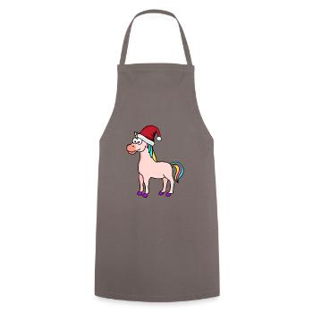 Licorne Comic Christmas - Tablier de cuisine - gris - Devant - AI Model Male 185 dark (185cm)