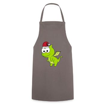 Drache Comic Weihnachten - Kochschürze - Grau - Vorne - AI Model Male 185 dark (185cm)