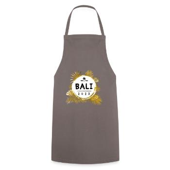 Bali 2023 Colorful - Cooking Apron - grey - Front - AI Model Male 185 dark (185cm)