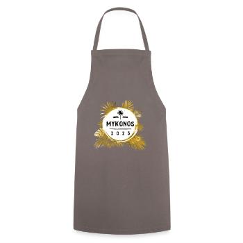 Mykonos 2023 Colorful - Cooking Apron - grey - Front - AI Model Male 185 dark (185cm)