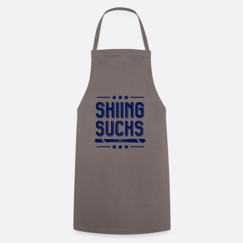 Ski skiing - Cooking Apron - grey