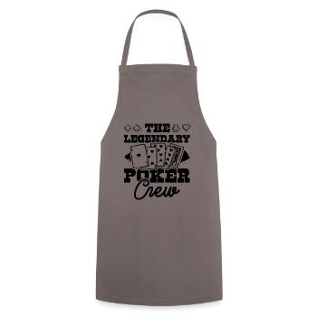 Équipage de poker - Tablier de cuisine - gris - Devant - AI Model Male 185 dark (185cm)