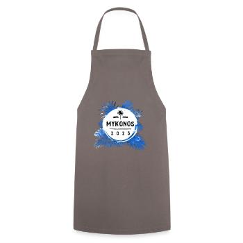 Mykonos 2023 Colorful - Cooking Apron - grey - Front - AI Model Male 185 dark (185cm)
