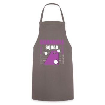 Cornhole Squad Sack Tossing Hobby Sports Fun - Cooking Apron - grey - Front - AI Model Male 185 dark (185cm)