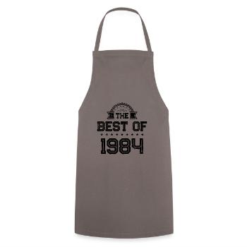 1984 best of - Cooking Apron - grey - Front - AI Model Male 185 dark (185cm)