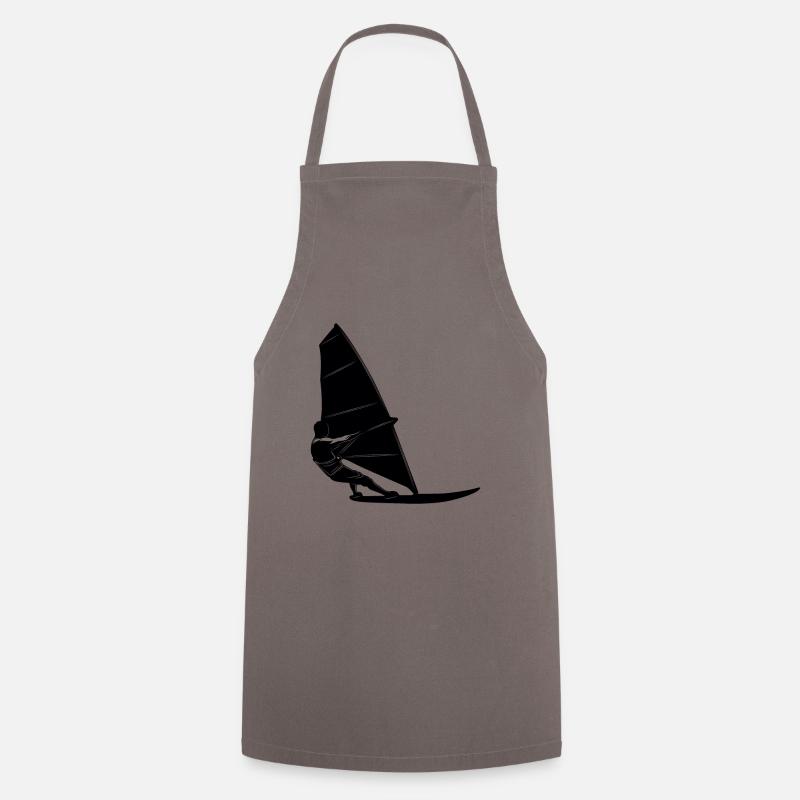 Windsurfen Silhouette - Kochschürze - Grau